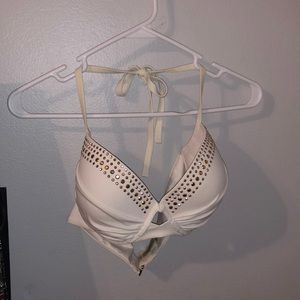 NWOT Victoria Secret white bikini top full support